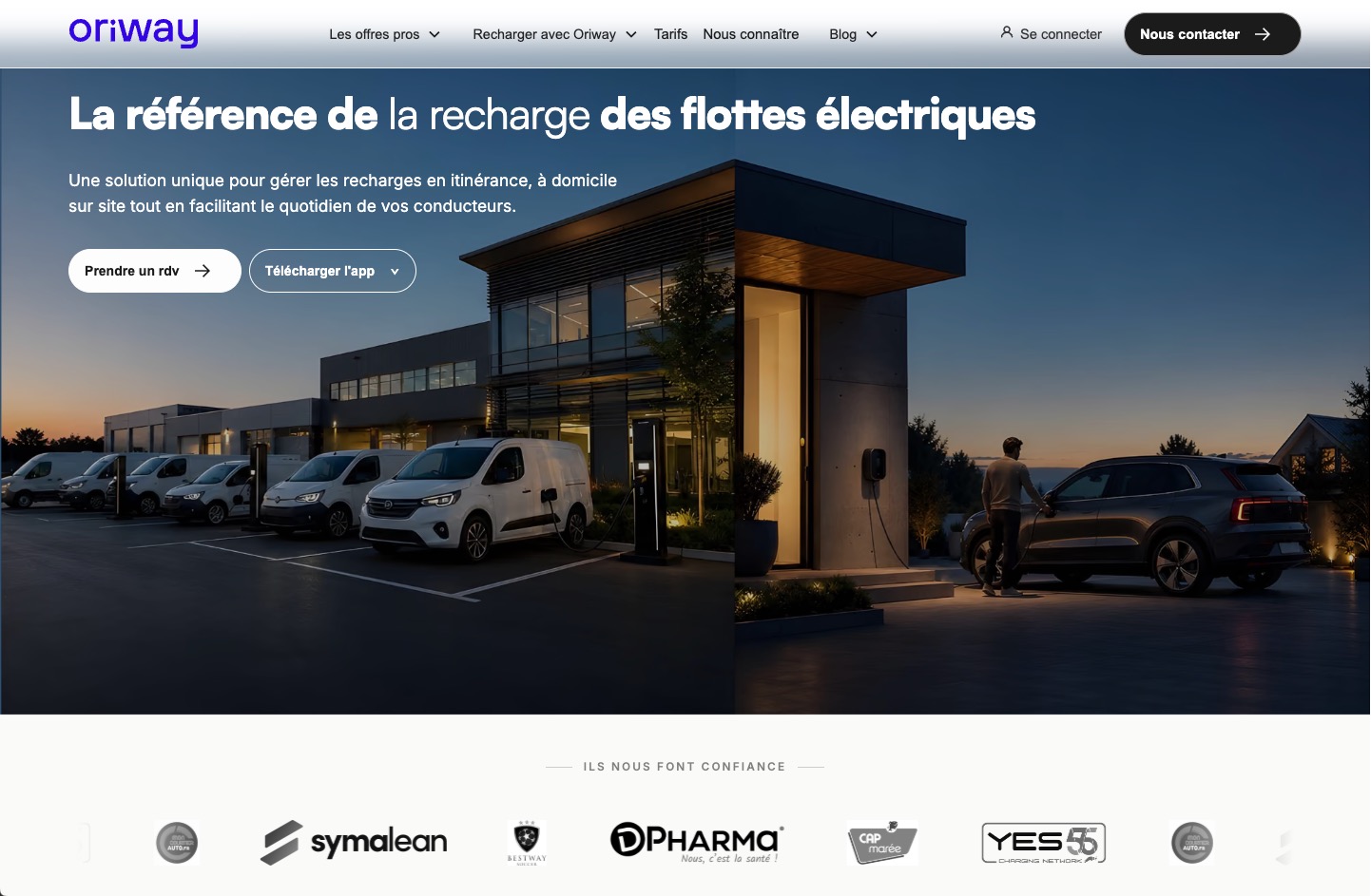 Aperçu du site Mobilité électrique en entreprise
