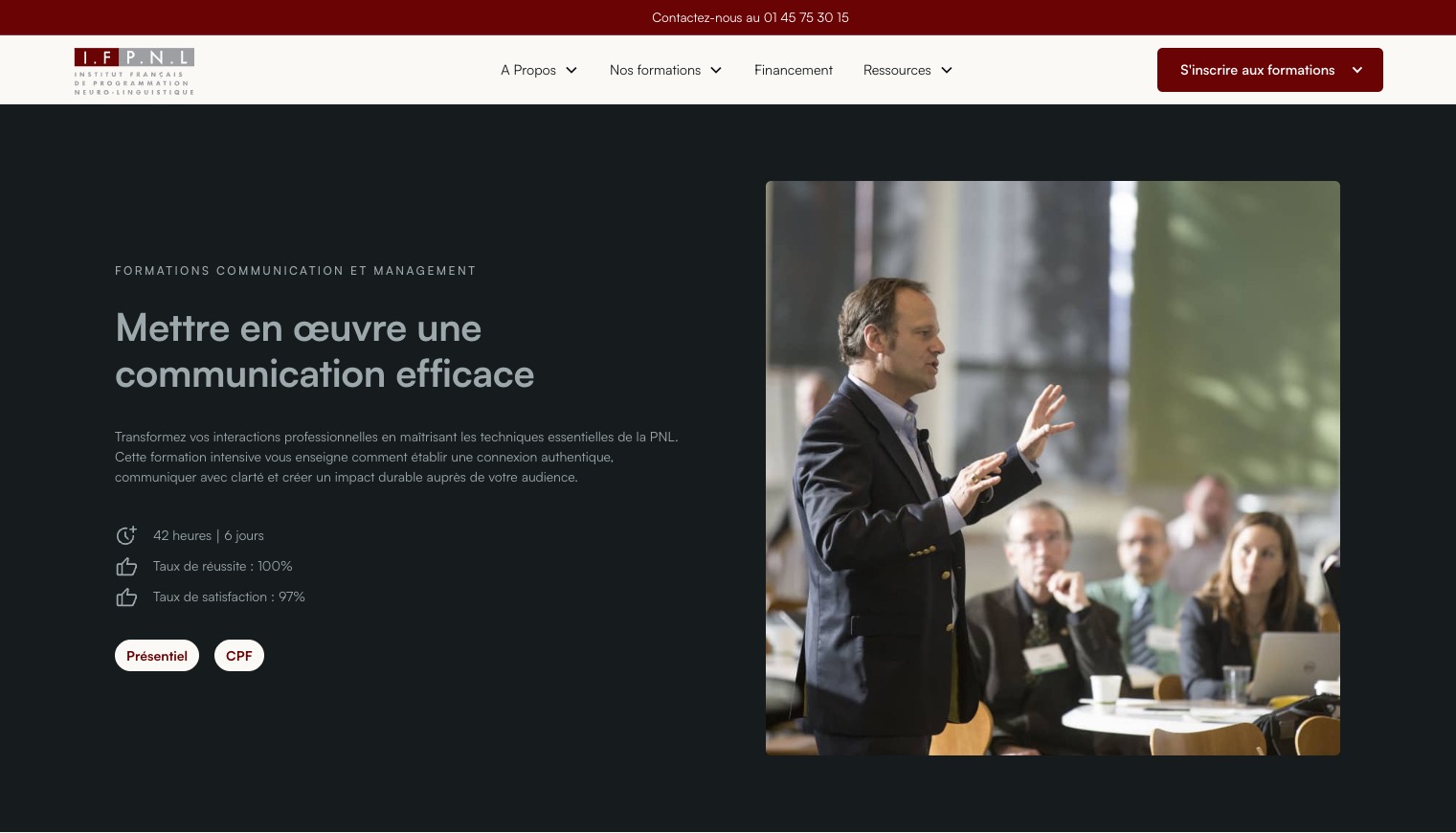Maquette Figma — fiche formation